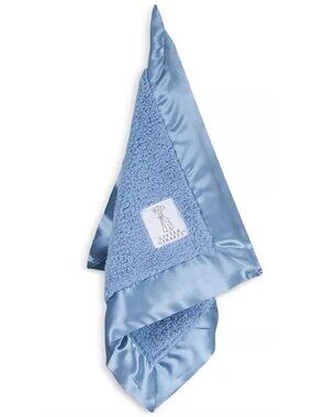 NEW Little Giraffe Blue Chenille Baby Blanket 29x32 $80 [jb]